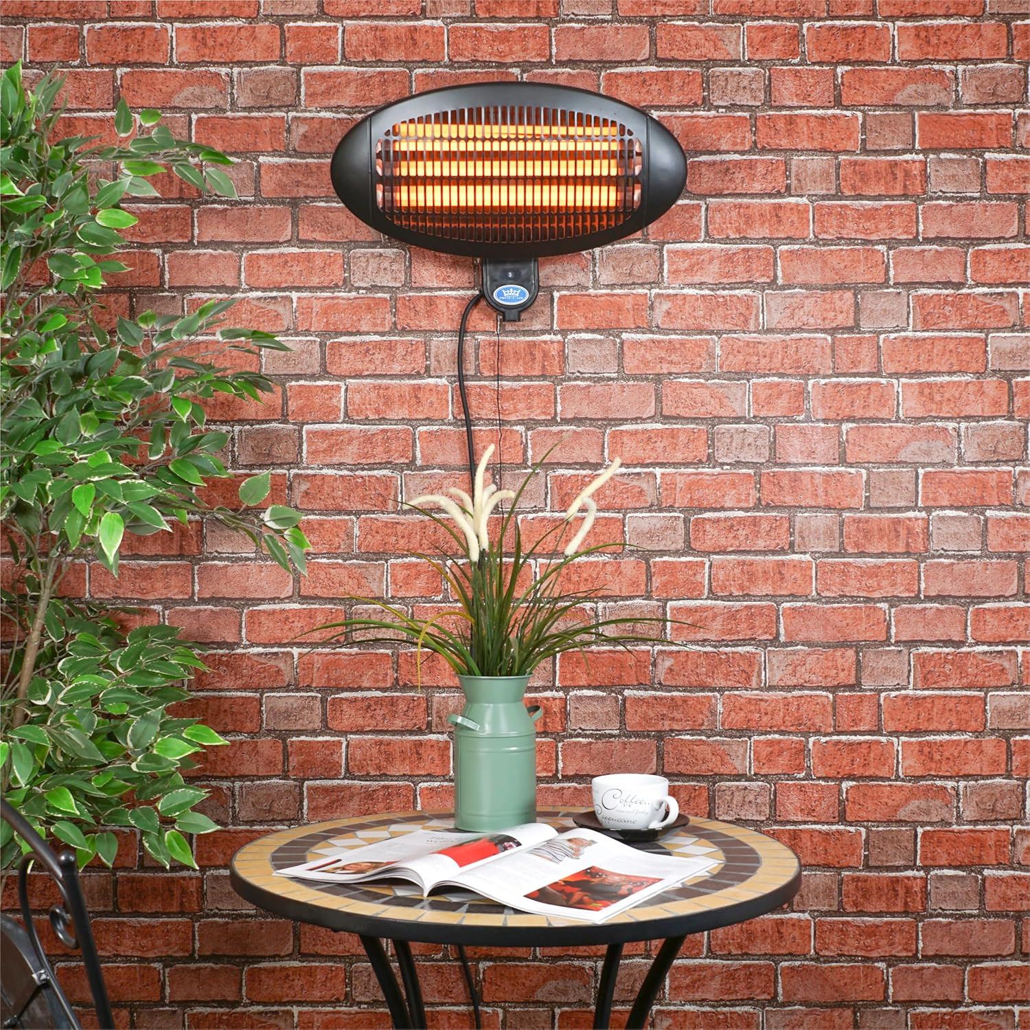 Wall mounted electric heater