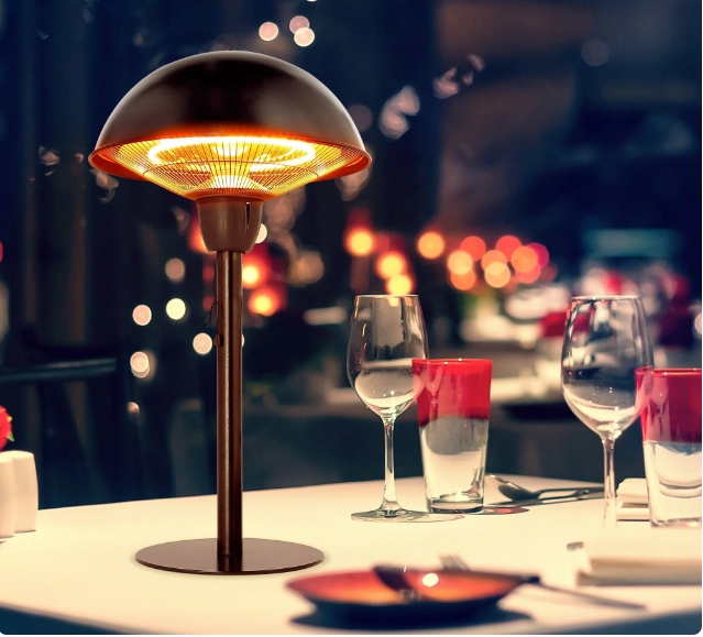 Distance between patio heater and ceiling